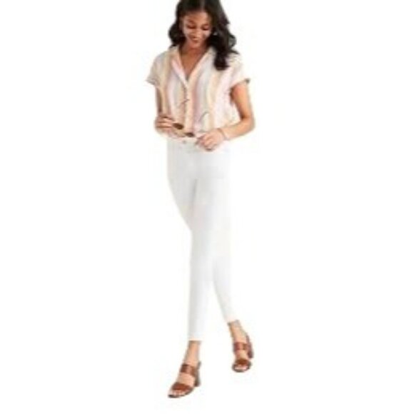 (5 for $25) Old Navy Mid-Rise Pop Icon Skinny Jeans in Bright White Size 2 - Picture 3 of 7